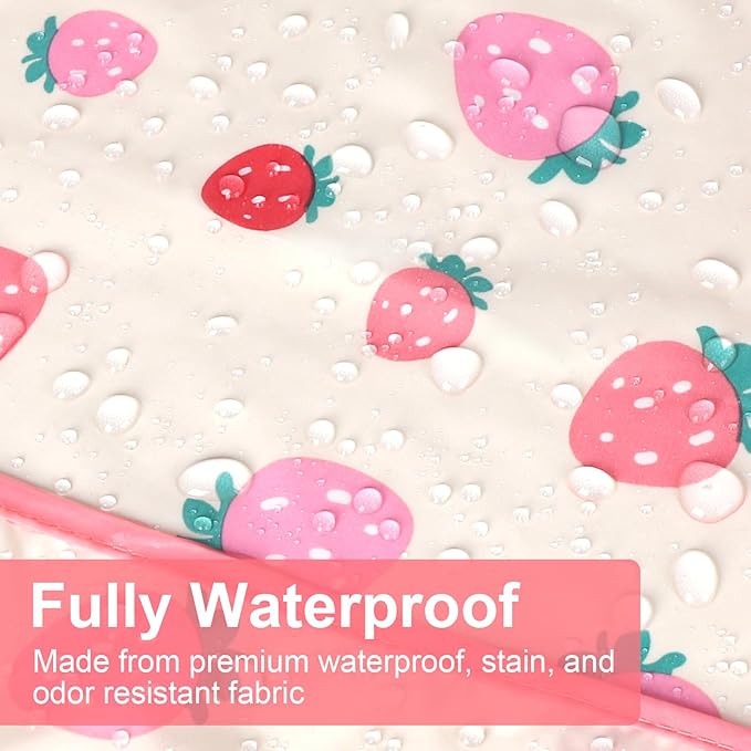 Accmor Waterproof Baby Bibs for Eating, Mess Proof Toddler Feeding Bibs for Girls Boys ﻿