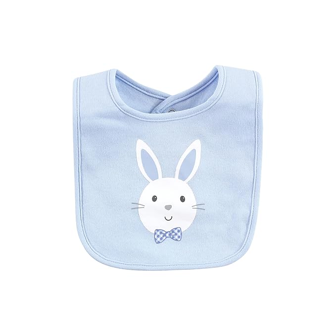 Hudson Baby Unisex Baby Cotton Bib and Sock Set, Hoppy Easter, One Size