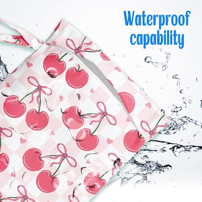 Wet Dry Wet Bag for Swimsuit Towel Baby Travel Cloth Diapers Beach Gym Toiletries Makeup Storage Bag Summer Vacation Essential Holiday Summer Cherry Themed Gifts