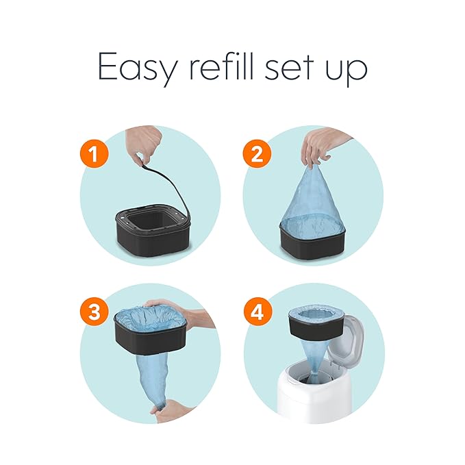 The Diaper Genie Jumbo+ Square Refill,with continuous film,can hold up to 1080 newborn-sized diapers per refill.,(Pack of 12)
