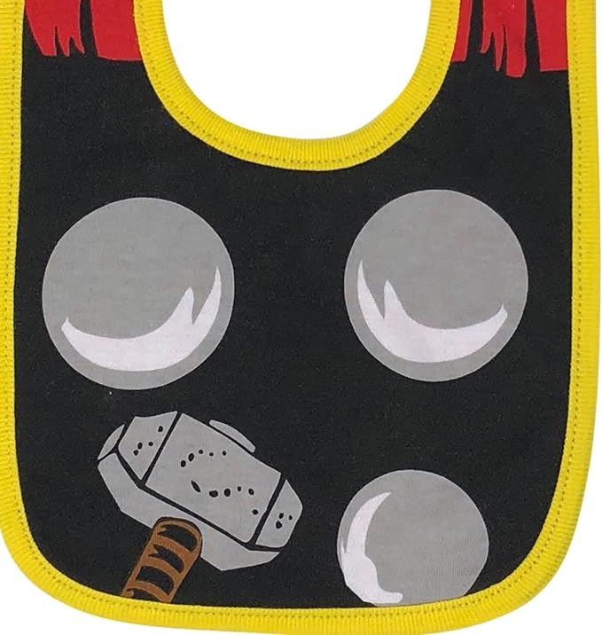 Marvel Avengers Hulk Spider Man Thor Iron Man Captain America 6 Pack Bibs One Size