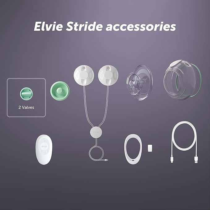 Elvie Stride Breast Pump Valves - Leak Proof, Dishwasher Safe, Food Grade Silicone - BPA Free - Accessories for Pumps & Breastfeeding Essentials - 3 Pack