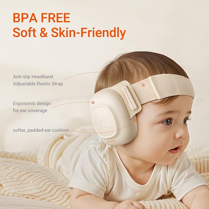 MAMAZING Baby Ear Muff for Newborns & Toddlers 3-48 Months, 25dB Noise Cancelling Headphones for Airplane, Party and Firework