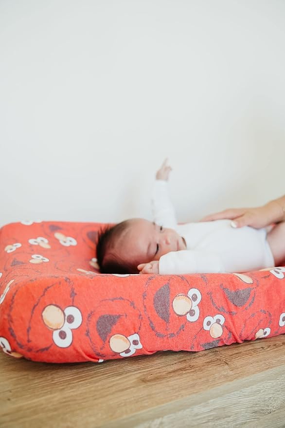 Copper Pearl Premium Knit Changing Pad Cover Soft, Stylish, and Universal Fit for All Standard Diaper Changing Pads, Trendy Design Changing Pad Covers, Elmo
