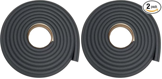 Cardinal Gates EC Edge Cushion for Baby Proofing - Edge Corner Protector Soft Foam Strip for Baby Safety – Guard Against Child Injury on Desk, Table, Bed - 12 Feet of Padding - Made in USA – Gray