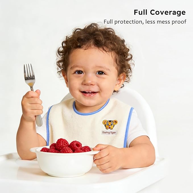 Bibs Set Large Toddler Bibs Ultra Soft & Absorbent,Pullover Baby Bibs for Drooling Feeding