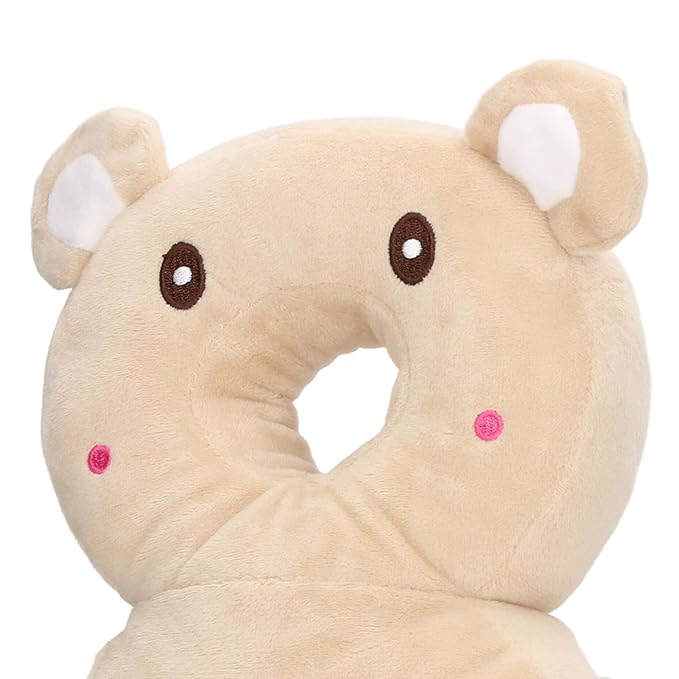 Baby Head Protector Backpack, Cartoon Animal Head Cushion Pad Soft Breathable Adjustable with Strap Toddler Infant Head Protector Backpack Wear for Walking Crawling