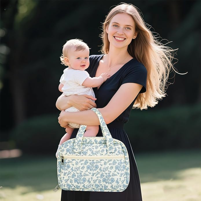 rain bunny Cotton Quilted Wearable Breast Pump Bag Compatible With Elvie, Willow and Momcozy, Pumping Bag for Work, Travel