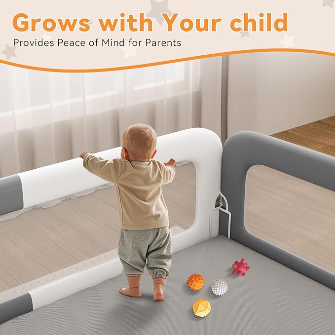 Bed Rail for Toddlers: Foldable & Stable - 78.74 x 78.74 x 59.06 Designed for Queen Size Beds - Bed Rail Guard with Steady U-Shape Base for Toddlers, Baby, Kids