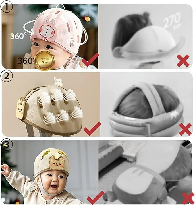 Baby Head Protector, Toddler Safety Helmet for Crawling Walking, 360° EVA Shockproof, Ultra-Light 120g, Multi-Color