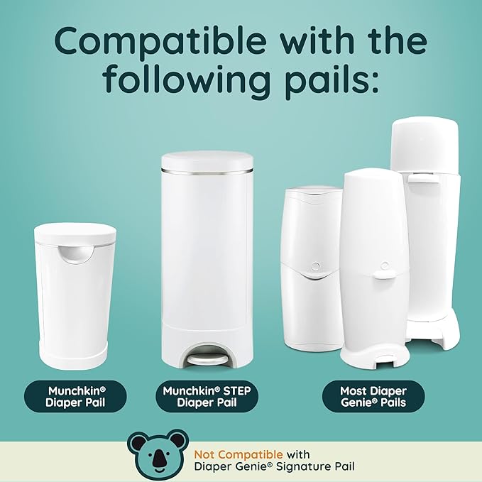 Reli. Diaper Pail Refill Bags, Compatible with Munchkin Step, Pail (3 Pack) | Pail Refills w/Lavender Scent | Odor Blocking, Strong, Easy Replacement | Holds up to 840 Diapers