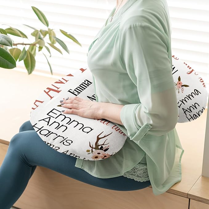 Dyoart Baby Nursing Pillow Cover,Personalized Soft Nursing Covers,Custom Name Breastfeeding Pillow Cover for Bottle Feeding,Gifts for Toddler Infant(23"x19"x5.5")(one Size)