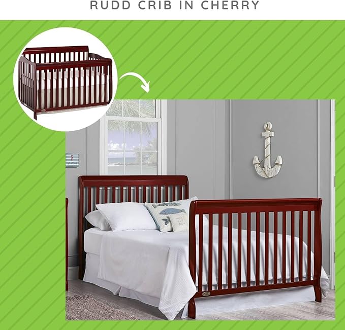 Full-Size Conversion Kit Bed Rails for Viv + Rae Convertible Cribs - Solid Wood Rail - Toddler and Adult Bed Rail for Full-Size Beds - Essential Nursery & Baby Furniture Cherry, Option 4