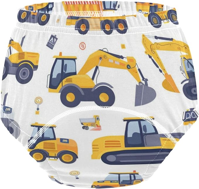 Bolaz Toddler Training Pants, Car Excavator Cotton Potty Training Underwear for Baby Boy Girl 3-Pack