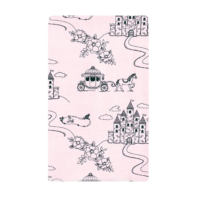 Hudson Baby Unisex Baby Flannel Burp Cloth 10pk, Fairytale Princess, One Size