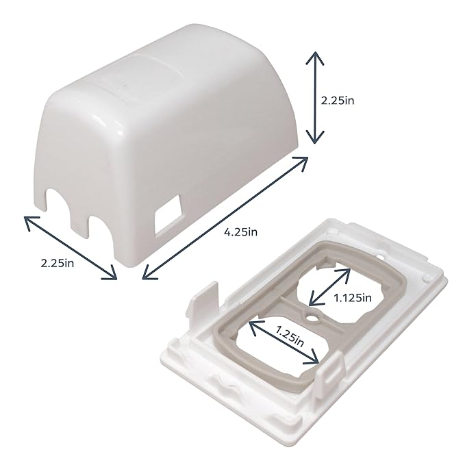 Dreambaby Dual Fit Outlet Plug Cover - Electrical Socket Guard for Standard and Decora (4 Pack)
