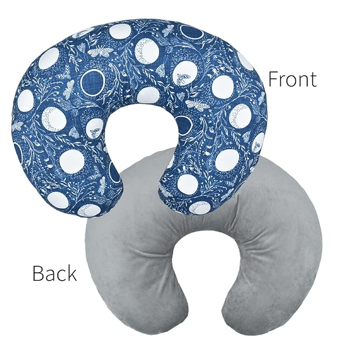 Winmany 2 Pack Baby Nursing Pillow Cover Newborn U-Shaped Breastfeeding Pillowcase Cushion Cover Stretchy Replaceable Forest&Floral Pillow Cover Slipcover 22.5x21