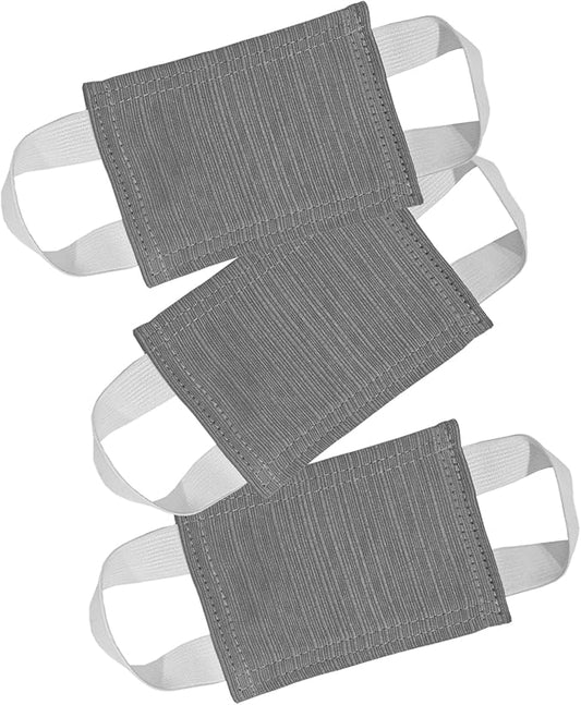 Baby Proof Door Silencer & Cloth Latch Cover, Quiet Close Anti-Slam Pads to Prevent Slamming and Accidental Locking, for Nursery and Toddler Safety (3, Medium Gray, 4.1 * 3.1 inches)