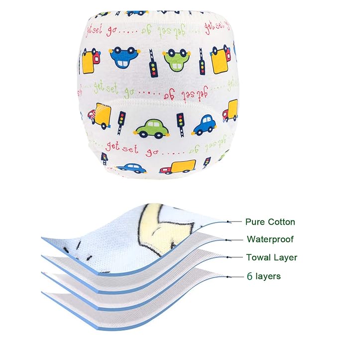 Potty Training Pants for Boys Girls, Learning Designs Training Underwear Pants (10 Packs, 3-5T)