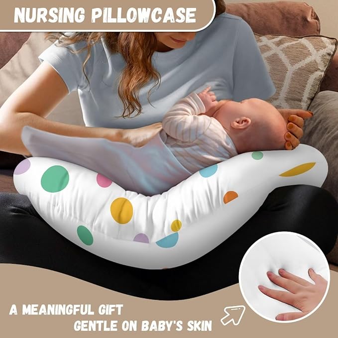 Colorful Dot Nursing Pillowcase Ultra Soft Comfortable Newborn Nursing Pillow Case Stain Resistant and Scratch Resistant