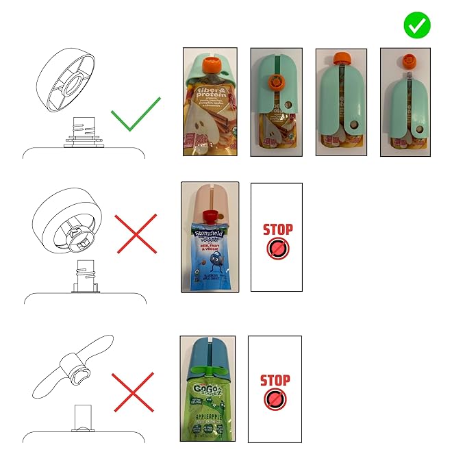 Kindertrekk™ The Swedish Squeeze Pouch Holder - 2pack | The Baby Product You Didn't Know You were Missing | Enjoy a Snack on The Go | No More Messy Clean-ups | Fits Most Squeeze Pouches | Age 9month+