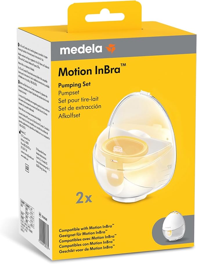 Medela Replacement Pumping Set, 2-Pack, Designed for Motion InBra Breast Pump