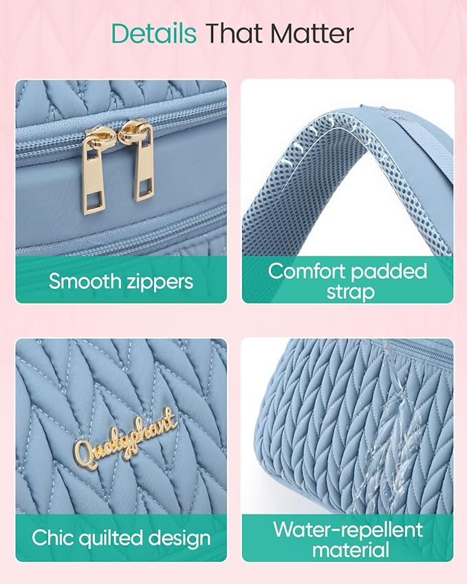 Qualyphant Breast Pump Bag for Spectra S1/S2 & Medela – Insulated Cooler Bag, 13" Laptop Sleeve, Diaper Bags Backpack – Lightweight, Water-resistant & Stylish for Work, Travel, Blue