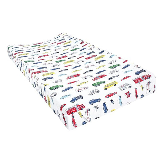 Hudson Baby Unisex Baby Cotton Changing Pad Cover, Going Places, One Size