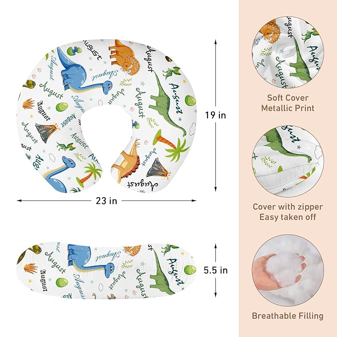 Dyoart Baby Nursing Pillow Cover,Personalized Comfortable Nursing Covers,Custom,Breastfeeding Pillow Slipcover for Bottle Feeding,Custom Gifts for Infant Boys Girls(one Size)