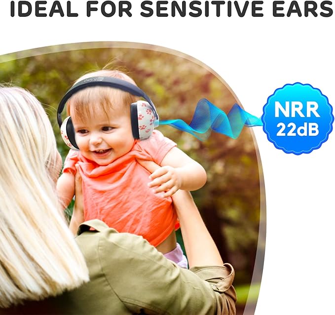 KINGKIDS Noise Cancelling Headphones for Kids Baby Ear Protection Infant Hearing Earmuffs for Toddler Sleep Age 3-36+ Months