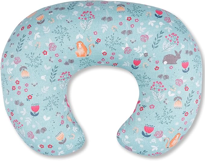 Ergonomic Nursing Pillow for Breastfeeding & Bottle Feeding, Breastfeeding Pillow to Reduce Back Neck Strain, Suitable for Breastfeeding Mom & Baby, Washable Cotton Cover(Leave)