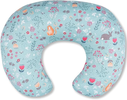 Ergonomic Nursing Pillow for Breastfeeding & Bottle Feeding, Breastfeeding Pillow to Reduce Back Neck Strain, Suitable for Breastfeeding Mom & Baby, Washable Cotton Cover(Leave)