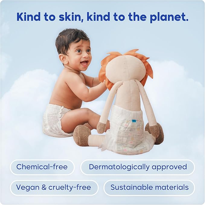 Kim & Kimmy Eco Diaper Pants, Size 6, 33-44 lbs, 40 Pants - 12 Hour Leak Protection, No Rashes, Hypoallergenic, Ultra-Soft & Highly Absorbent - Cruelty Free & Vegan - Good Vibes
