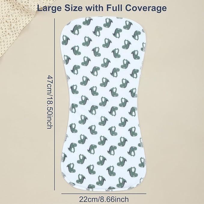 10-Pack Burp Cloths for Baby Boys and Girls - Organic Baby Burp Cloth,Baby Washcloths, Burp Rags, Large Neutral Burp Clothes for Newborn