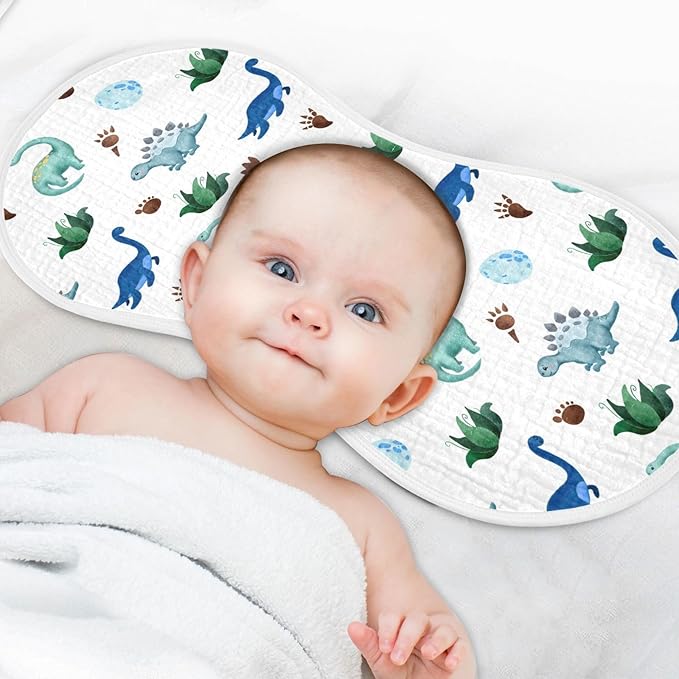 vvfelixl Palm Tree and Dinosaur Burp Cloths for Baby Boy Girls Baby Washcloths Burp Rags 1 Pack