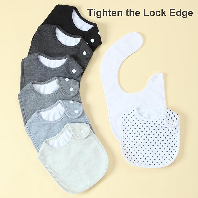 Waterproof Baby Bibs for Boys & Girls Soft and Absorbent Bandana Drool Bibs Set for Infant Newborn 0-12 Months