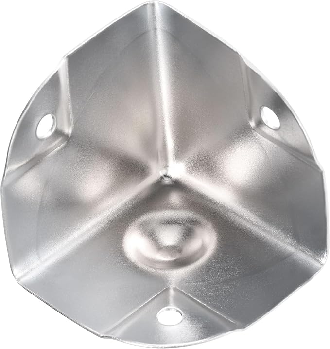 uxcell 40x40x40mm Metal Box Corner Protectors Box Edge Guard Chrome Plating Silver Tone 16pcs