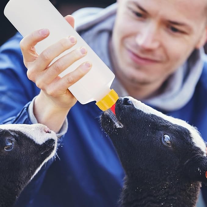 Cabilock 5 sets lamb feeding bottle kid livestock drink bottle jug baby goat calf milk water bottle pet bottles animal bottle for farm accessories