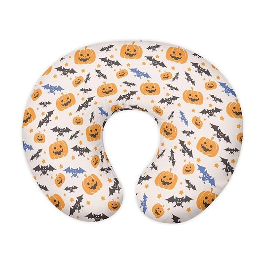 Halloween Pumpkin Bat Baby Girls Boys Nursing Pillow Cover Baby Breastfeeding Slipcover Newborn Safety and Comfy Cover Baby Mom Essentials, 1 Pack