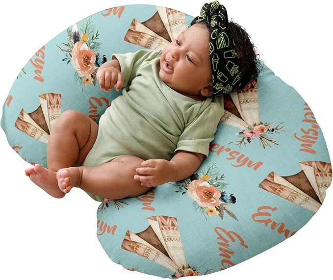 Dyoart Baby Nursing Pillow Cover,Personalized Soft Nursing Covers,Custom Name Breastfeeding Pillow Slipcover for Bottle Feeding,Gifts for Toddler Infant Boys Girls(one Size)