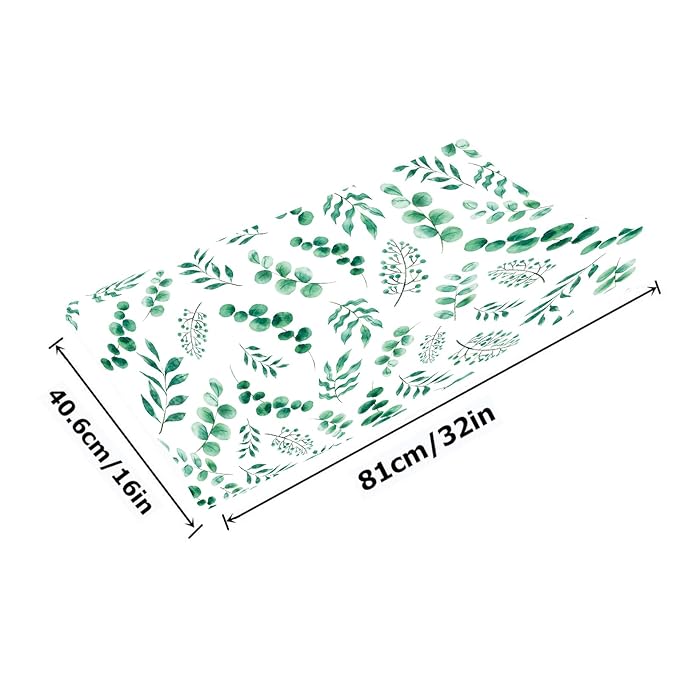 2Packs Baby Changing Pad Cover, Ultra Soft Stretchy Diaper Changing Table Pad Cover for Girls Boys, Cotton Breathable Nursery Changing Table Sheets Fit 32"/34"x16"Pad (Green Beige)