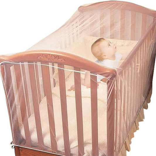 FOXBI Crib Mosquito Net for Baby Bed Universal Size Mesh Crib Netting Mosquito Nets for Children Ultra-Dense Net for Avoiding Kid from Insect Biting Bed Netting Cover Adjustable Crib Mosquito Cover