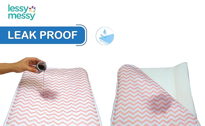 Waterproof/Leak-Proof Diaper Changing Pad Covers with Elastic Edges – Fits Standard Changing Pads – Soft, Unique Machine Wash & Dryer Safe, Snug Fit – (Coral)