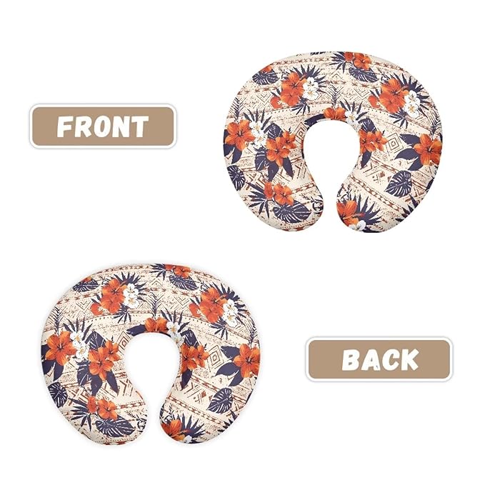 Aztec Tribal Nursing Pillowcase, Hibiscus Flower Nursing Pillow Cover, Ethnic Style Soft Breathable for Moms Baby Nursing Pillow Cover, Machine Washable