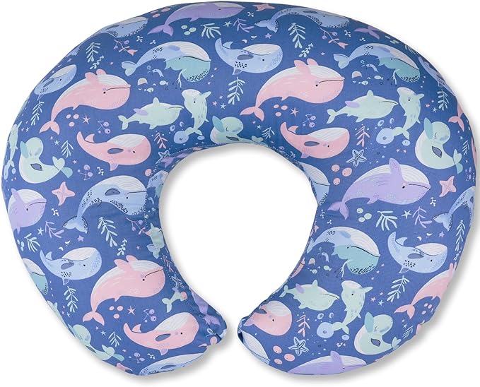 x-vesolje Nursing Pillow, Breastfeeding Pillow with Removable Cover, Ergonomic Breast Feeding Pillow, Baby Feeding Support Pillow for Mom Easier Breastfeeding- Original Size/Whale