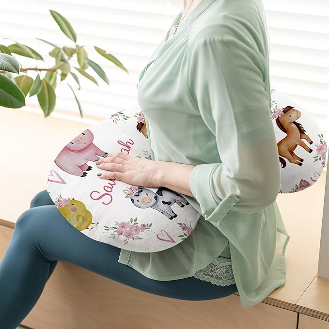 Dyoart Custom Baby Nursing Pillow Cover for Nursing, Animal Theme Removable Nursing Covers for Breastfeeding Pillows, Ultra Soft Comfortable Slipcover for Newborn Baby Boys and Girls
