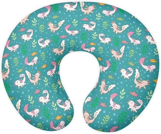 Axolotl Nursing Pillow Covers for U-Shaped Breastfeeding Pillow Nursing Pillow Case for Newborn Boys Girls Hidden Zipper Design Soft and Skin-Friendly