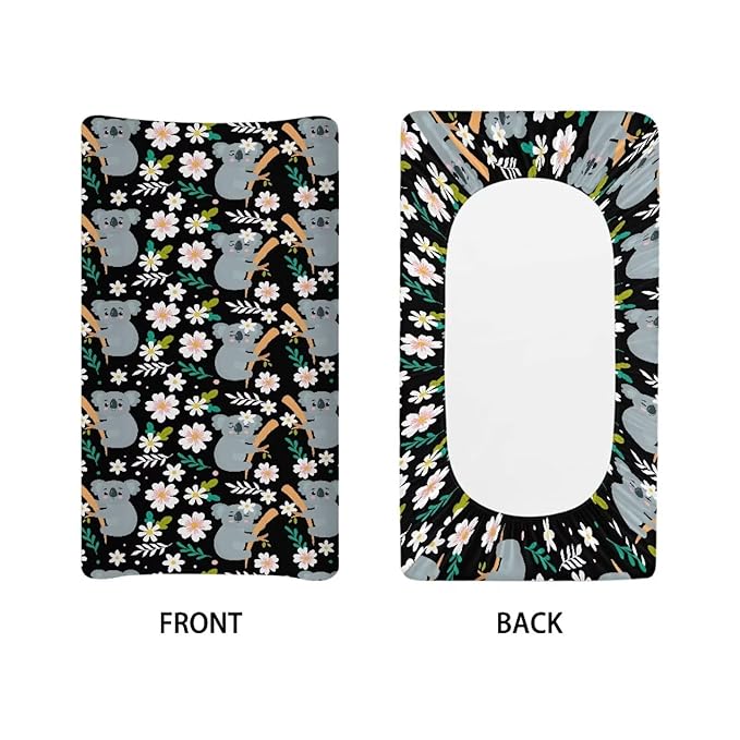 Cute Koala Changing Pad Covers Ultra Soft Stretch Diaper Change Table Pad Cover Infant Changing Mat Sheets Table Covers for Boys Girls