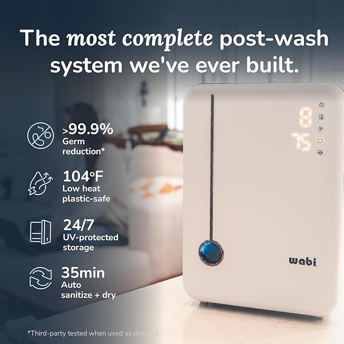 Wabi UVC LED Sanitizer & Dryer Ultra (White + Gunmetal Trim)