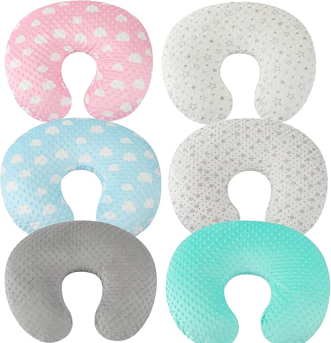 Dot Nursing Pillow Cover Set 2 Pack Nursing Pillow Slipcovers, Ultra Soft Compatible with Boppy Pillow,Standard Pillow for Baby Boy Girl Grey and Green